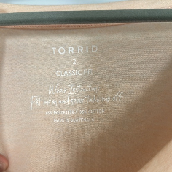 Torrid Light Pink Classic Fit T-Shirt 2X - Picture 3 of 5